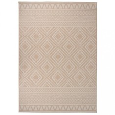 vidaXL Covor de exterior, dungi maro, 120x170 cm, țesătură plată