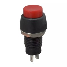Intrerupator cu apasare 1 circuit 2A 250V OFF-ON rosu cu retinere 09068PI
