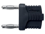Conector banană 4mm negru nichelat 12A 33VAC 70VDC