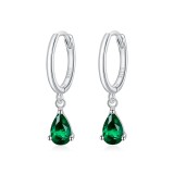 Cumpara ieftin Cercei din argint model Lacrima - Green-cod ARG81E, Argintboutique