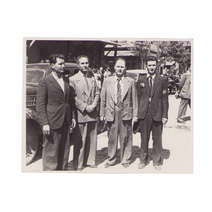 N. Ceauşescu, Constantin Agiu, P. Constantinescu-Iaşi şi Gh. Apostol la primirea Armatei Roşii, 30 august 1944