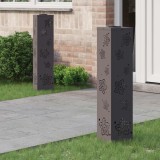 vidaXL Lumină LED Solară pentru Alei 2 pcs Negru Oțel laminat la rece 879744