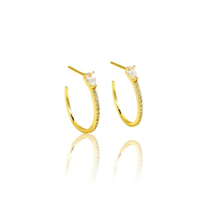 Cercei din argint cu zirconii