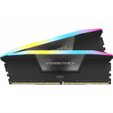 Memorie Corsair Vengeance XMP 3.0 Black Heatspreader, 64GB (2x32GB), DDR5, 5600MT/s, CL 40, RGB