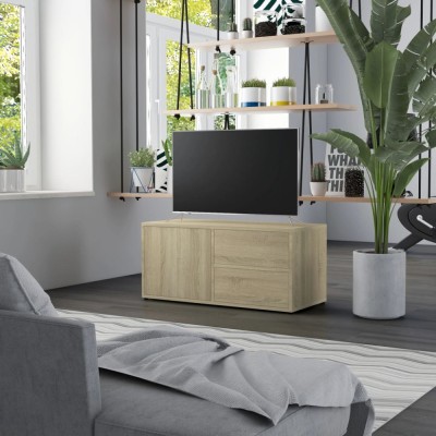 Gossi dulap tv, stejar sonoma, 80x34x36 cm, lemn prelucrat foto