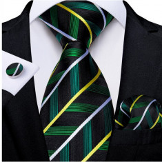 Set cravata + batista + butoni - matase - model 519
