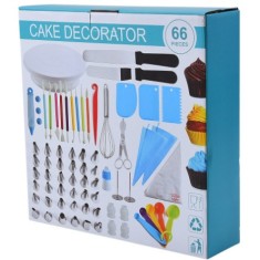 Set ustensile pentru decorare prajituri, 66 piese, Flippy foto