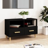 vidaXL Comodă TV, negru, 80x36x50 cm, lemn compozit