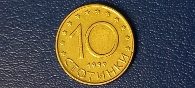 Moneda Bulgaria 10 stotinki 1999 foto