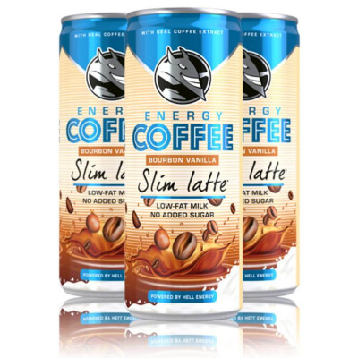 Bax 24 Energizante Hell Energy Coffee Slim Latte, 250 ml, Energizant Hell Energy Coffee, Bauturi Non-Alcoolice, Hell Energy Coffee Energizante, Doze d foto