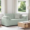 VidaXL Canapea loveseat gri deschis 140 cm catifea 4105267