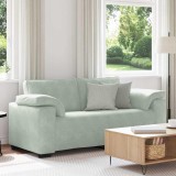 VidaXL Canapea loveseat gri deschis 140 cm catifea