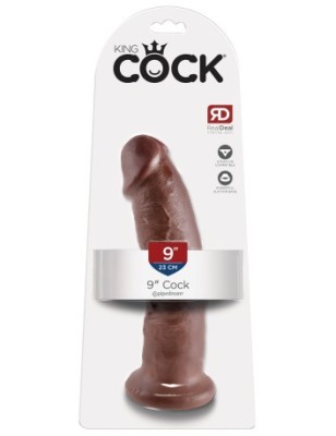 Vibrator 9&amp;quot; Cock Brown foto