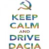 Sticker Auto , zDacia Keep Calm and Drive, , Autocolant Personalizat Motivational