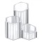 Suport Acrilic Pensule, Model Poligonal, Transparent, 13.5x13.5x12cm, 3 Locuri