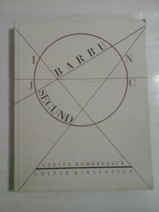 JOC SECUND versuri - ION BARBU - Cartea Romaneasca, 1986