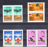 M1 TX4 7 - 1968 - Aviatie si aviasan - perechi de cate doua timbre, Nestampilat