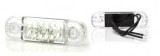 Lampa Gabarit LED Ovala Slim Alba W97.3, 12V-24V, Omologare E20, IP66/68, 84x24mm