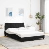 Cadru de pat fără saltea, negru, 140x200 cm, textil