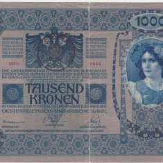 AUSTRIA UNGARIA 1000 COROANE KRONEN 1902 TIMBRU SPECIAL DEUTSCHEOSTEREICH