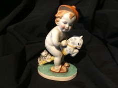 Vintage / Colectie - Bibelou copil model deosebit cu marcaj Hertwig anii 40-50 !
