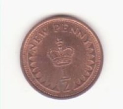 Marea britanie &frac12; New Penny 1976 - Elizabeth II 2nd portrait