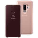 Husa Flip Carte Clear View Huawei Y7 2019 Rose Gold Premium