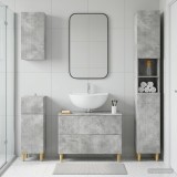 Cumpara ieftin Set de dulapuri pentru baie, 4 piese ARNHEM Gri Beton