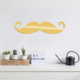 Decoratiune de perete, Mustache Metal Decor, Metal, Dimensiune: 59 x 14 cm, Auriu, Tanelorn