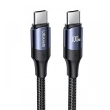 Usams Cablu US-SJ524 Type-C la Type-C PD, Fast Charging, 100W, 1.2m Negru