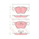 Set placute frana Trw GDB1662, parte montare : Punte fata