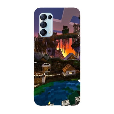 Husa compatibila cu Oppo A96, Viceversa, model Castle Base Minecraft, Silicon, TPU foto