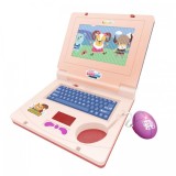 Laptop de Jucarie cu Sunete si Lumini, Plastic, 20 cm, Roz