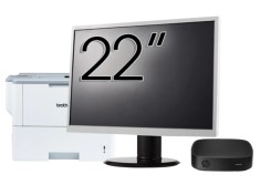 Pachet PC Second Hand HP T430 Thin Client, Intel Celeron N4000 1.10-2.60GHz, 2GB DDR4, 16GB SSD + Monitor 22&amp;quot; &amp; Imprimanta Brother HL-L6300DW New