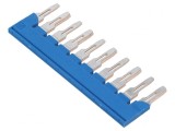 Punte cu şuruburi 10 piste albastră Lăţime 8mm UL94V-0
