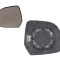 Geam oglinda exterioara cu suport fixare Dacia Lodgy, 09.2012-, Dokker, 11.2012-, Duster, 01.2010-2012; Nissan Leaf, 12.2010-12.2012, Stanga, incalzi