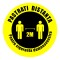 Set 3 BUC - Stickere Podea - Preventie Coronavirus - Pastrati Distanta - Rotund - diametru 22 cm