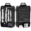 Set Surubelnite Precizie 117 Piese Otel, Cutie Plastic, Husa Depozitare, Biti Multipli, Extensie Flexibila, Magnetizator