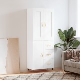 vidaXL Dulap &icirc;nalt, alb, 69,5x34x180 cm, lemn compozit