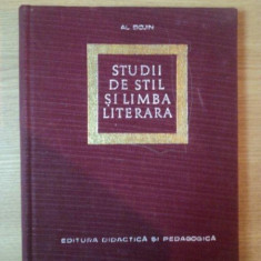 STUDII DE STIL SI LIMBA LITERARA de AL BOJIN , 1968