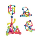 Set 36 de Piese Magnetice de Constructie, Cyrax, Puzzle, Forme, 3 Ani, ABS, Magnet, 18x6x16 cm, Multicolor