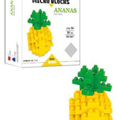 Joc tip lego cu tema Ananas, 5 ani+, MICROBLOCKS