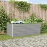 vidaXL Jardinieră Gri deschis 195 x 100 x 45 cm Oțel Galvanizat 42018168