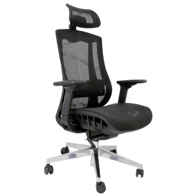 SCAUN FULL MESH LYON LUX - NEGRU/NEGRU