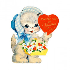 Sticker decorativ Retro Valentine's Day, Multicolor, 66 cm, 6030ST