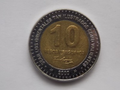 10 PESOS 2000 URUGUAY foto