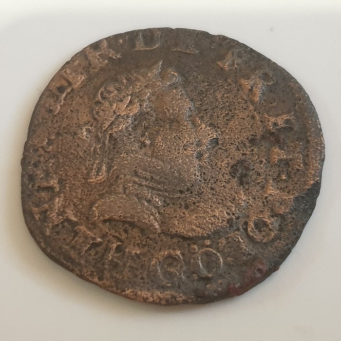 Franta Double Tournois 1581 G /Poitiers (2deniers) R-1 Henric lll