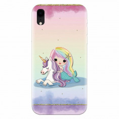 Husa silicon pentru Apple Iphone XR, Mermaid Unicorn Play