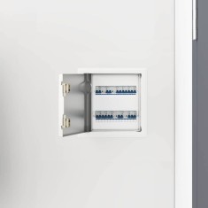 vidaXL Panou de Acces Manual 2 pcs Alb 20 x 20 cm Oțel