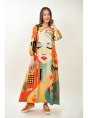 ROCHIE LUNGA MEDITATIE URBANA CU BUZUNARE ZENYA TALIE UNICA Multicolora